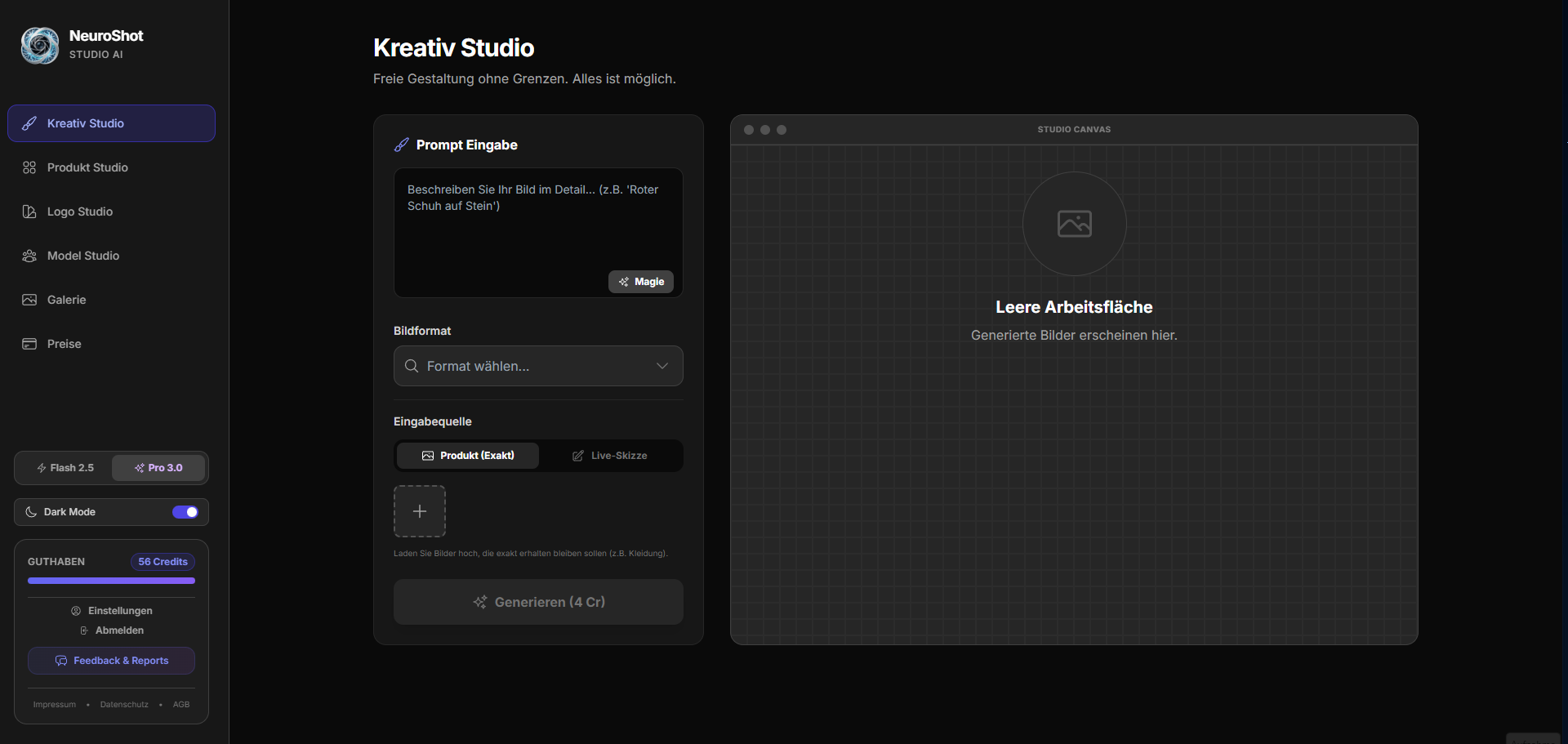 NeuroShot Creative Studio demo